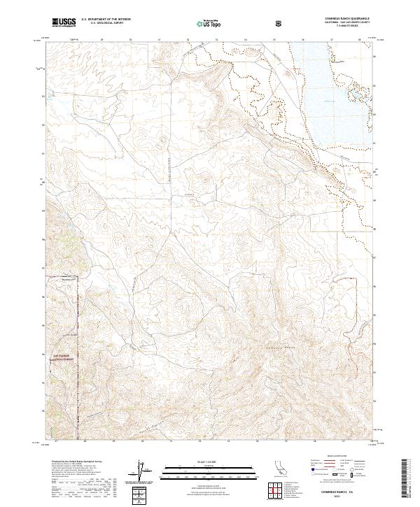Chimineas Ranch 2021 topographic map thumbnail