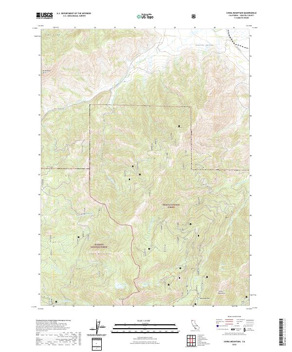 China Mountain 2022 topographic map thumbnail