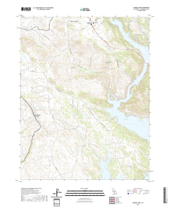 Chinese Camp topographic map thumbnail