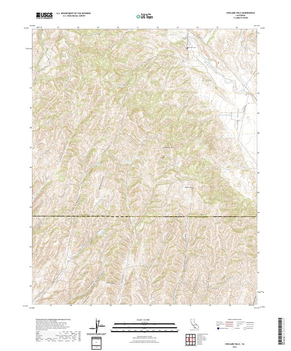 Cholame Hills topographic map thumbnail