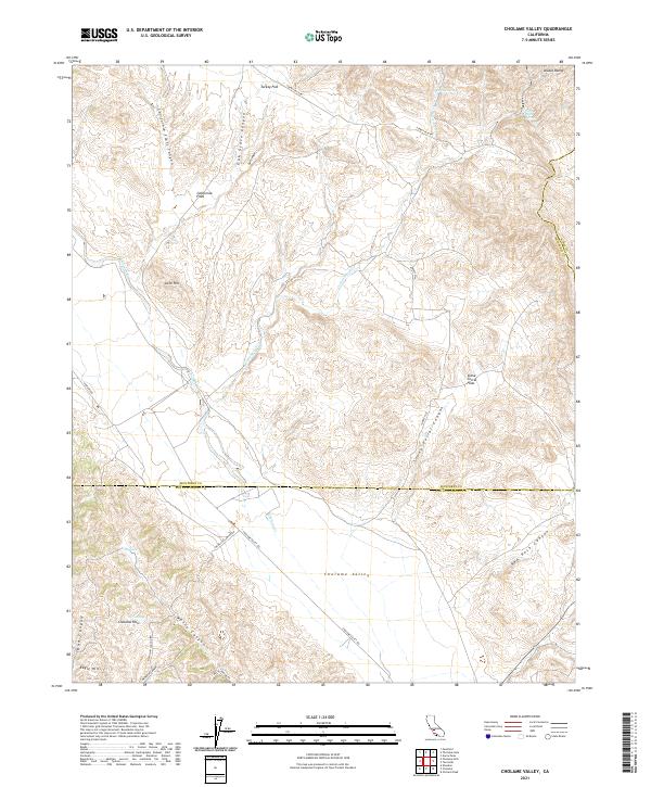 Cholame Valley topographic map thumbnail