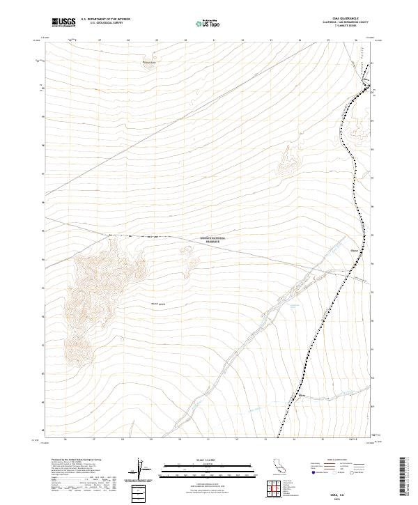 Cima 2021 topographic map thumbnail