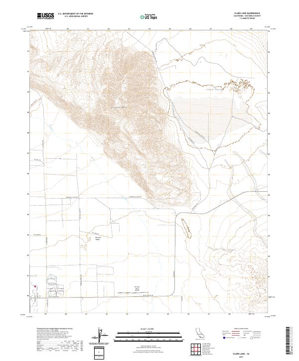 Clark Lake 2021 topographic map thumbnail