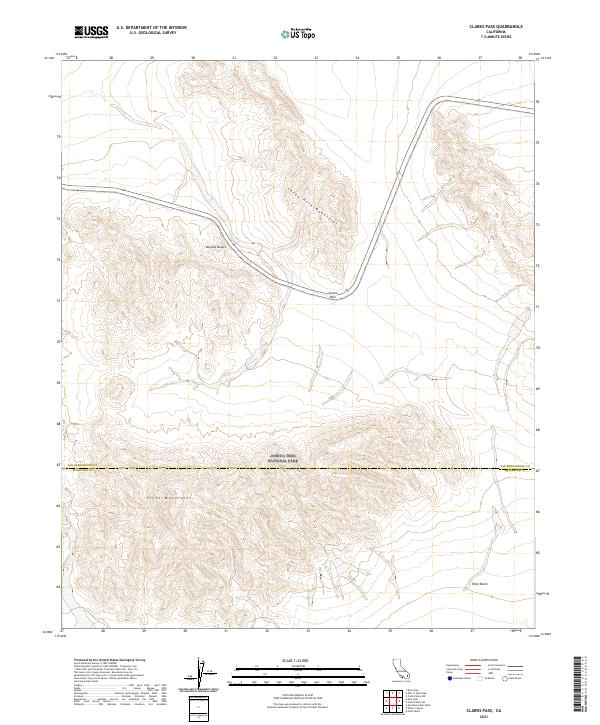 Clarks Pass 2021 topographic map thumbnail