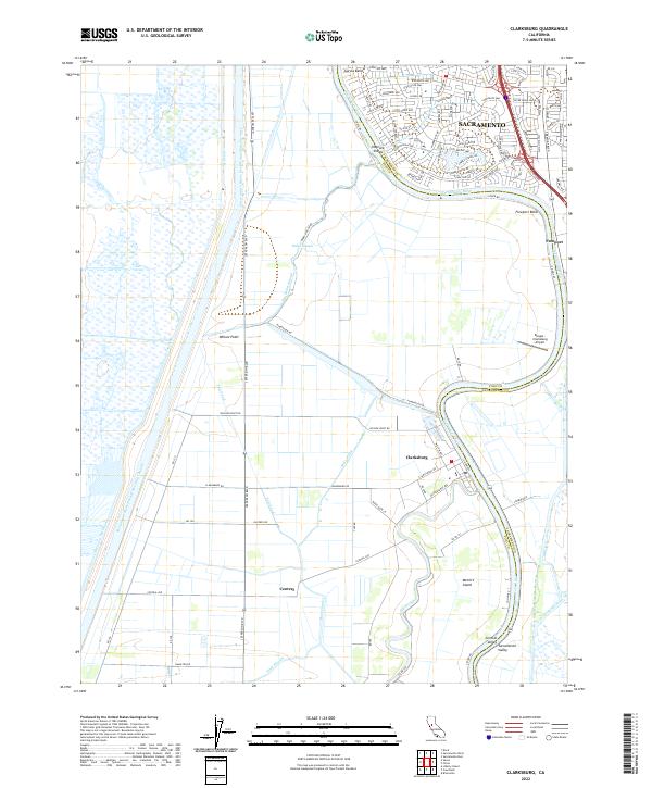 Clarksburg 2022 topographic map thumbnail