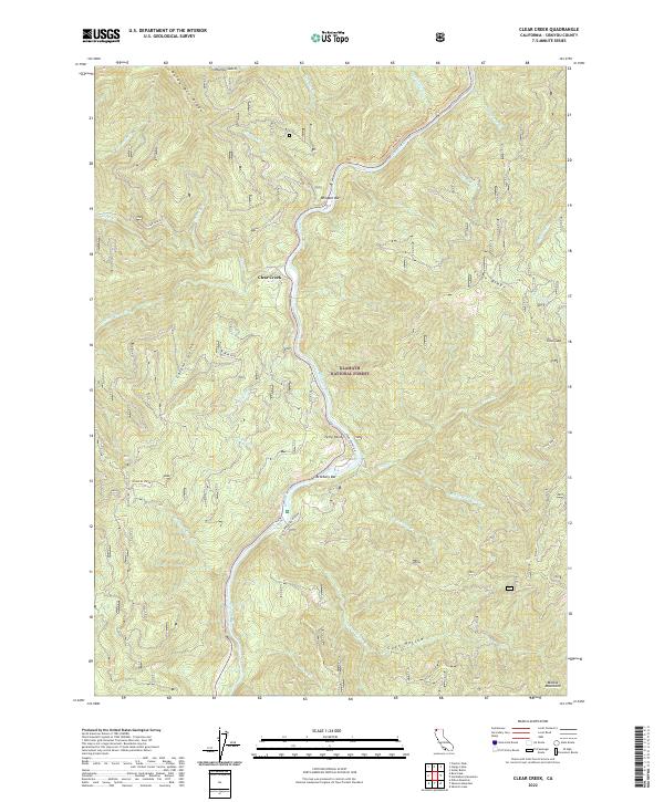 Clear Creek 2022 topographic map thumbnail