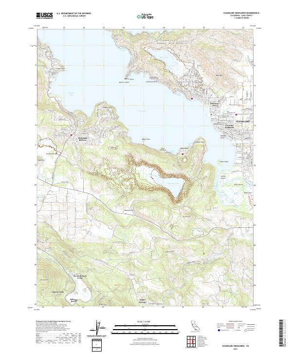 Clearlake Highlands 2021 topographic map thumbnail