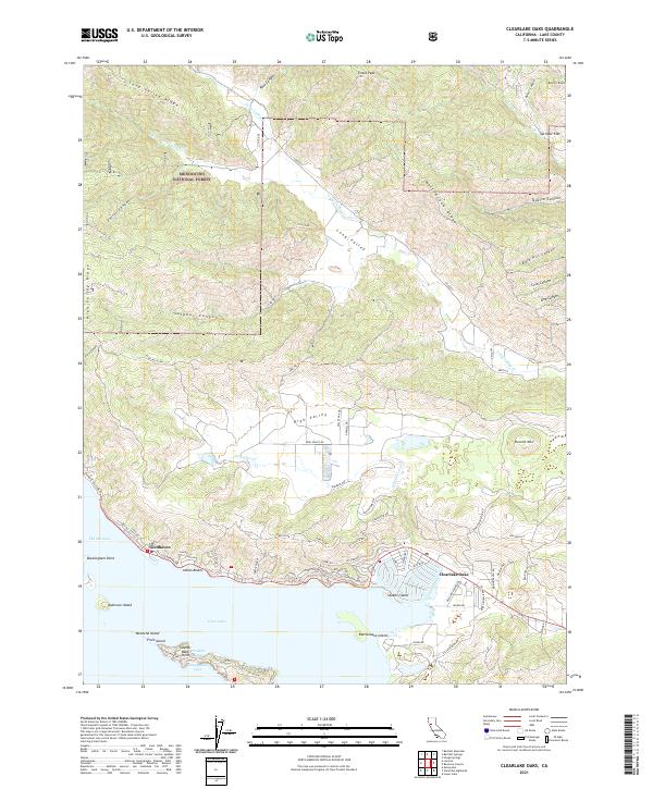 Clearlake Oaks 2021 topographic map thumbnail