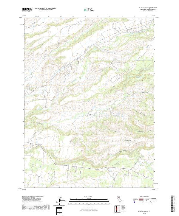 Clough Gulch topographic map thumbnail