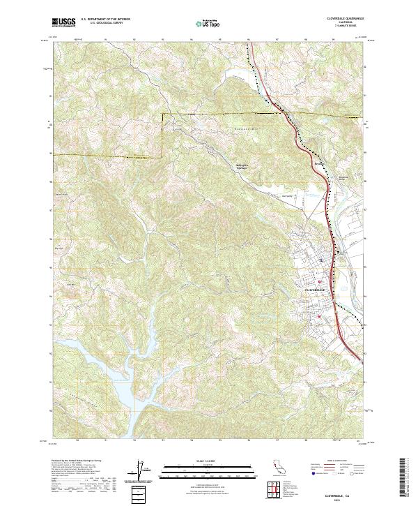 Cloverdale 2021 topographic map thumbnail