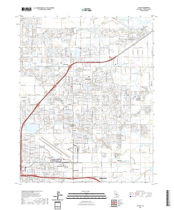 Clovis 2021 topographic map thumbnail