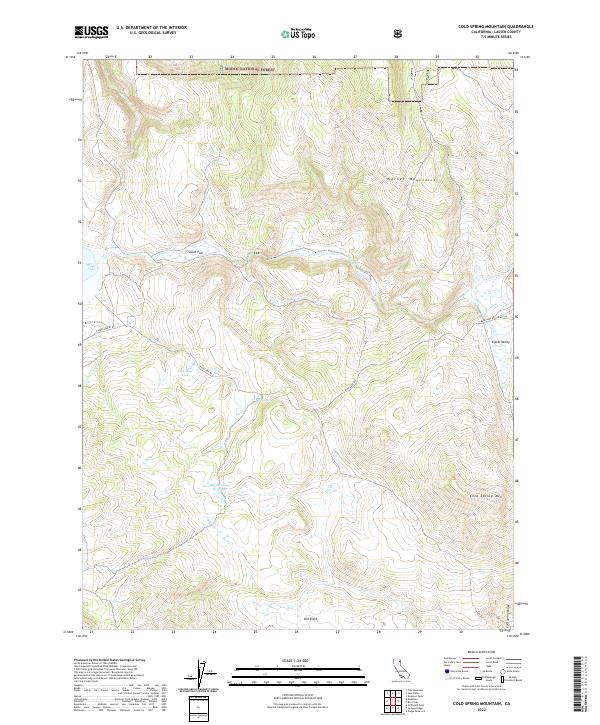 Cold Spring Mountain 2022 topographic map thumbnail