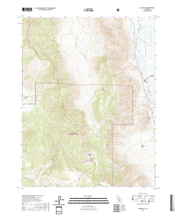 Coleville 2021 topographic map thumbnail