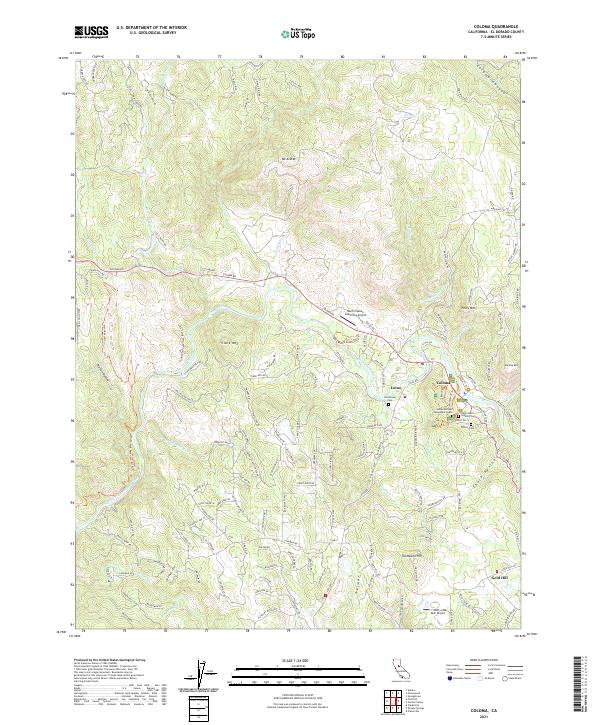 Coloma 2021 topographic map thumbnail