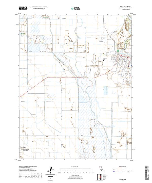 Colusa 2022 topographic map thumbnail