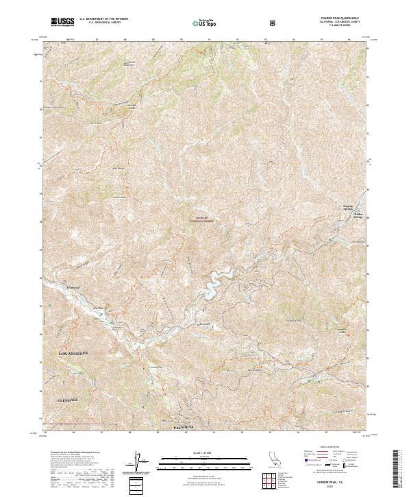 Condor Peak 2022 topographic map thumbnail