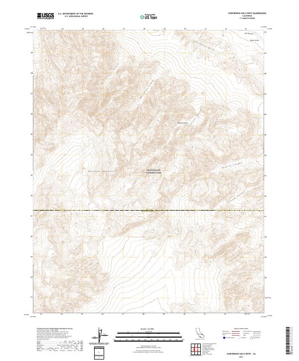 Confidence Hills West topographic map thumbnail