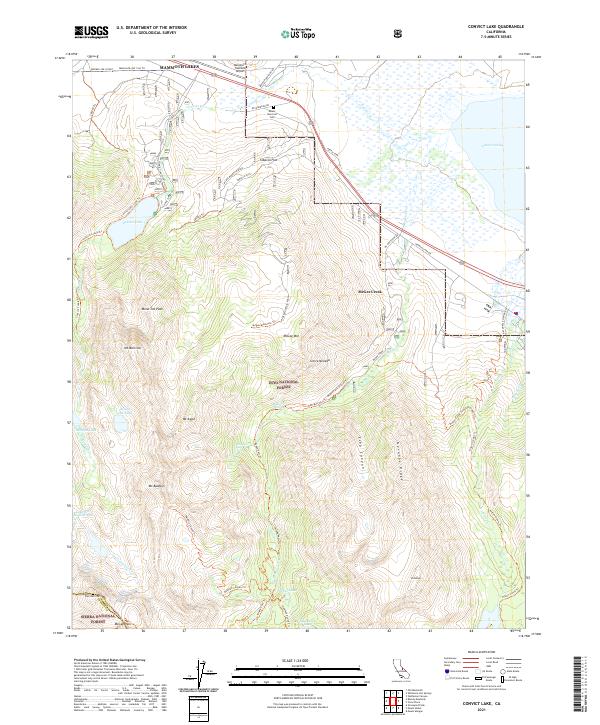 Convict Lake 2021 topographic map thumbnail
