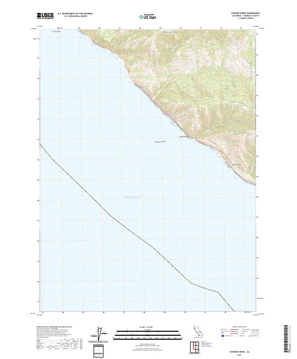 Cooskie Creek topographic map thumbnail