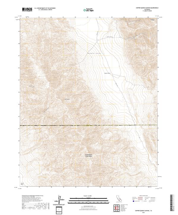 Copper Queen Canyon 2021 topographic map thumbnail