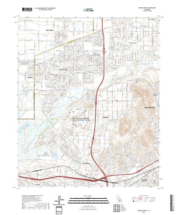 Corona North 2022 topographic map thumbnail