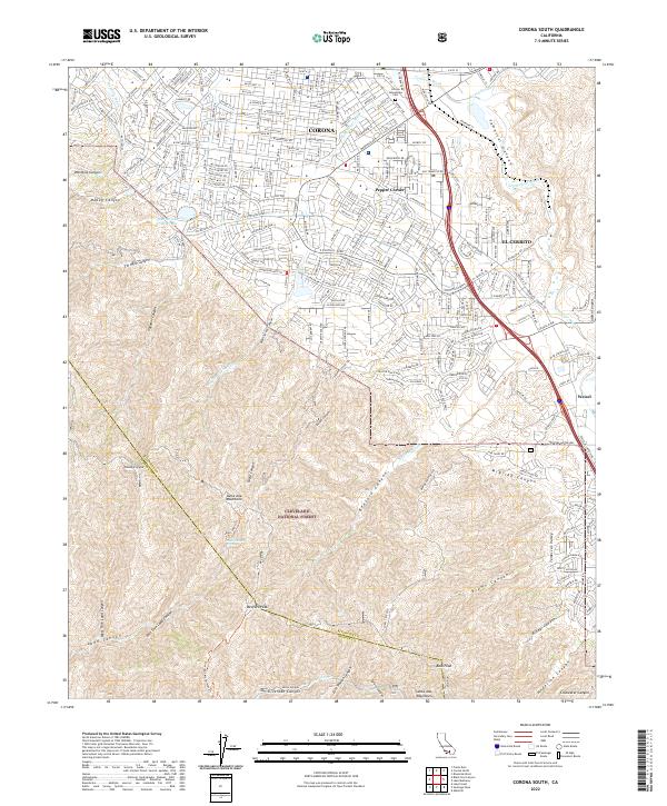 Corona South 2022 topographic map thumbnail
