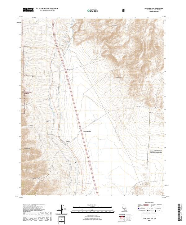 Coso Junction 2021 topographic map thumbnail