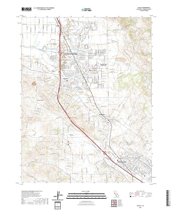 Cotati 2021 topographic map thumbnail