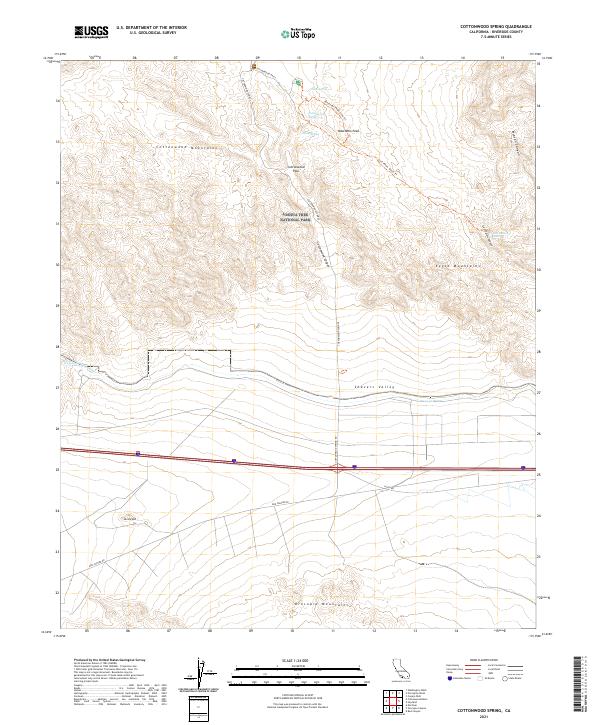 Cottonwood Spring topographic map thumbnail