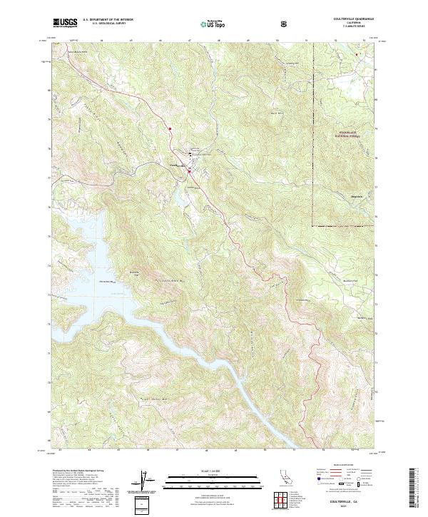 Coulterville topographic map thumbnail