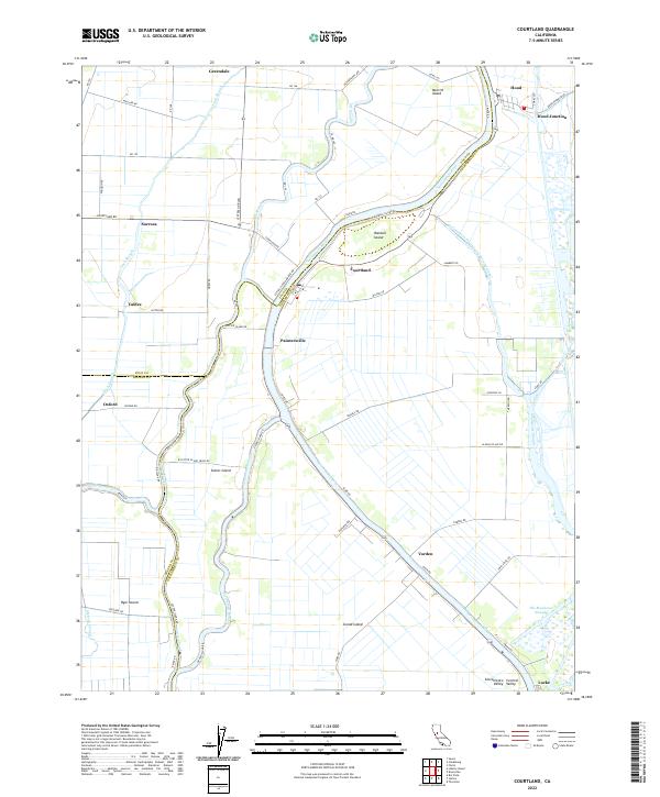 Courtland 2022 topographic map thumbnail