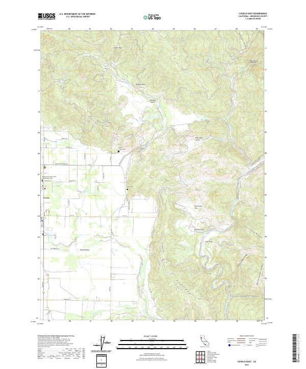 Covelo East topographic map thumbnail