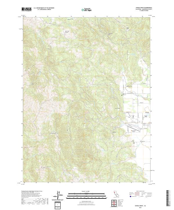 Covelo West topographic map thumbnail