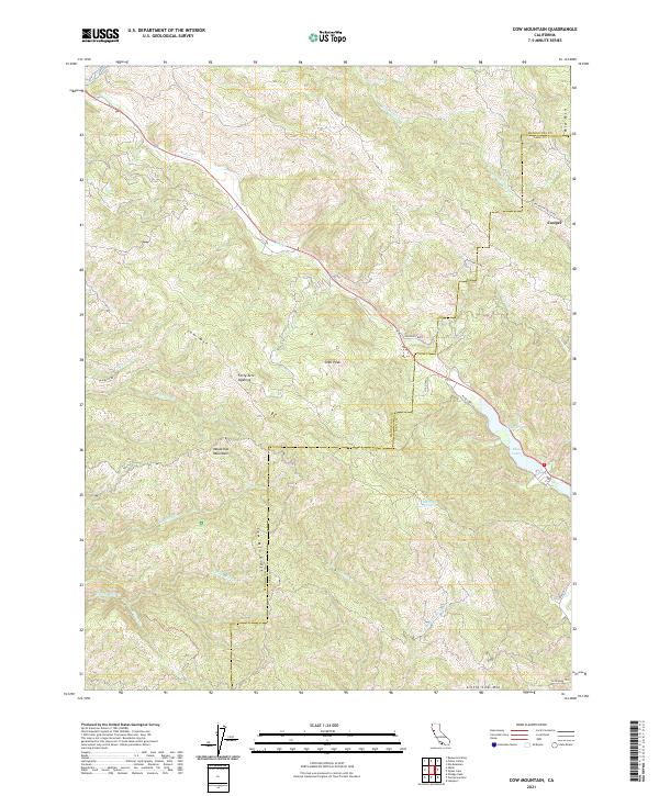 Cow Mountain 2021 topographic map thumbnail