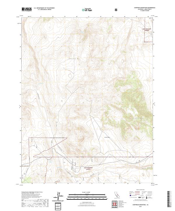 Cowtrack Mountain topographic map thumbnail