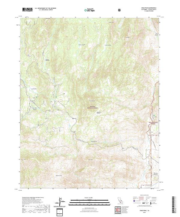 Crag Peak 2021 topographic map thumbnail