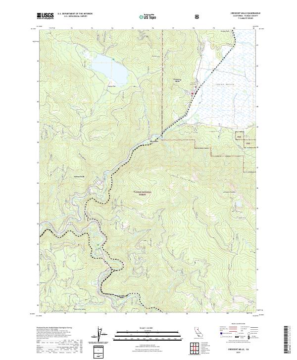 Crescent Mills topographic map thumbnail