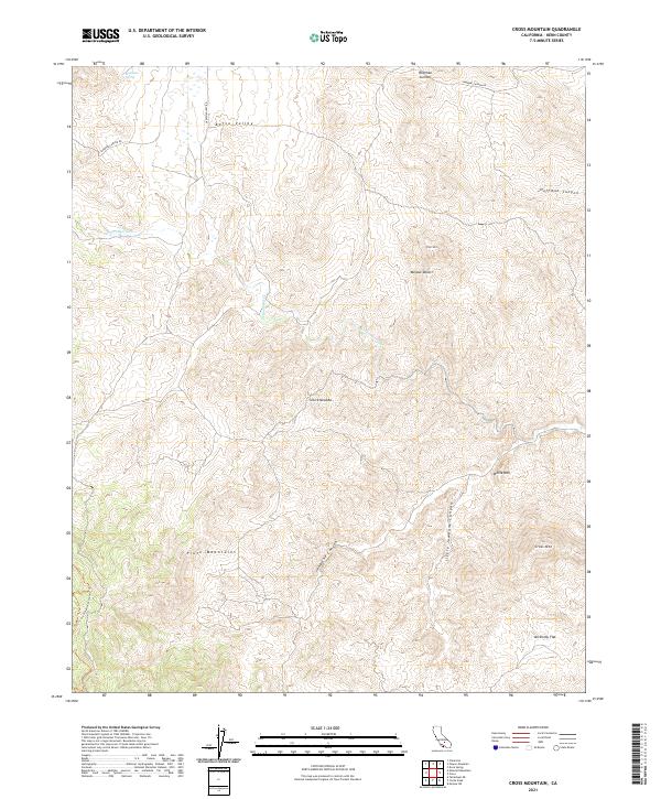 Cross Mountain 2021 topographic map thumbnail