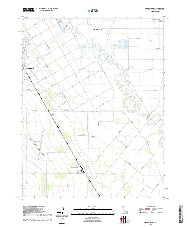 Crows Landing 2021 topographic map thumbnail