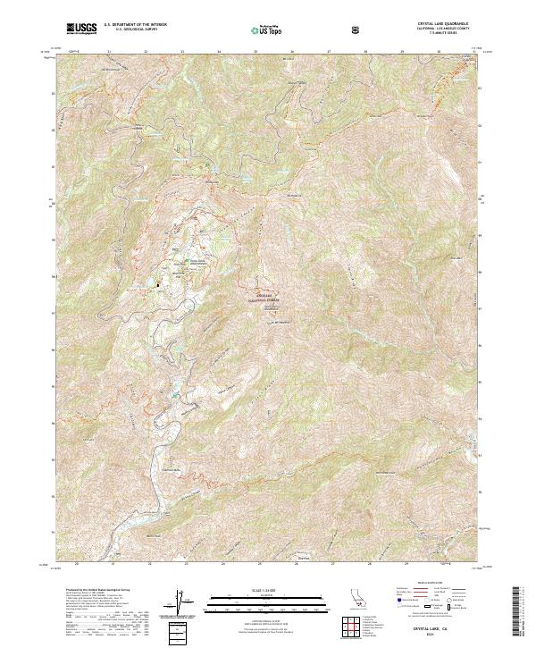 Crystal Lake 2021 topographic map thumbnail