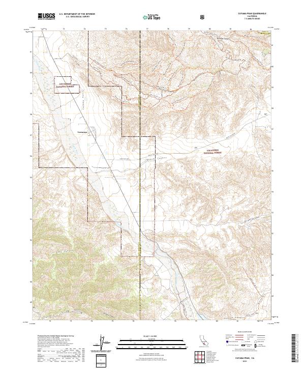 Cuyama Peak 2021 topographic map thumbnail
