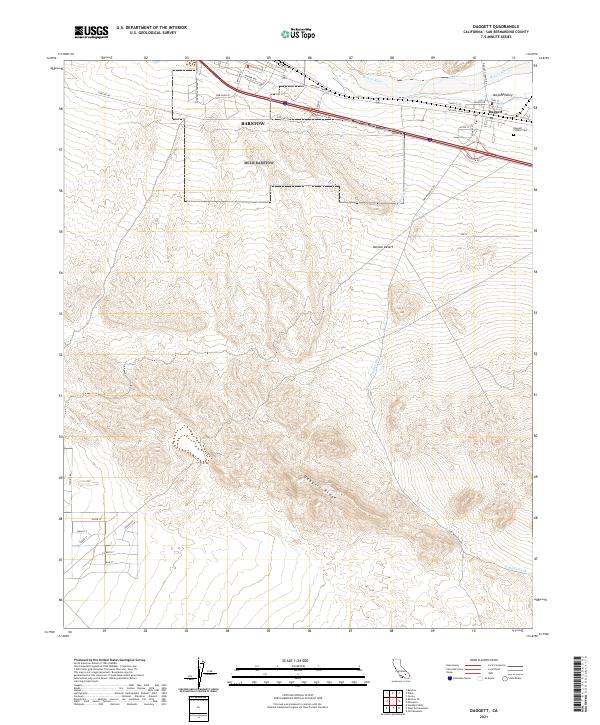 Daggett 2021 topographic map thumbnail