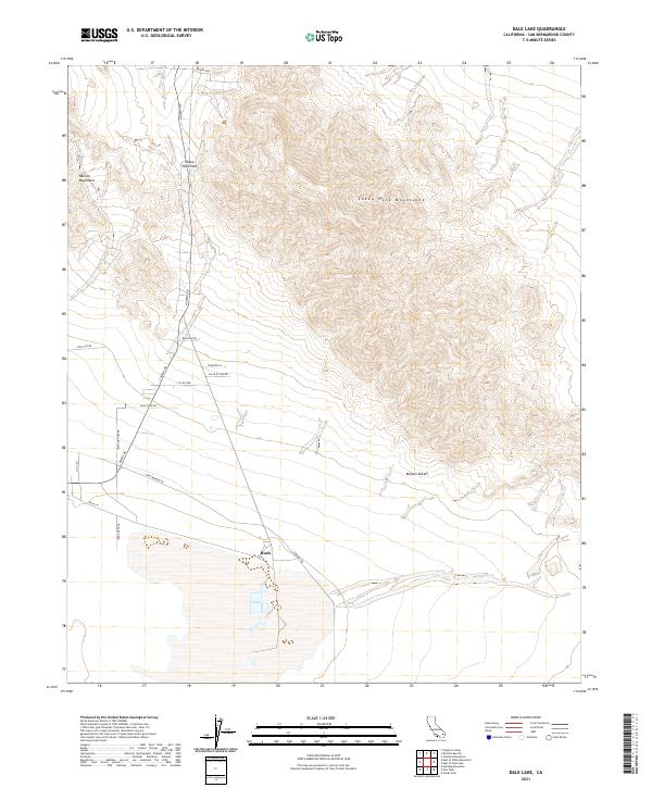 Dale Lake topographic map thumbnail