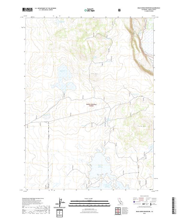 Dead Horse Reservoir topographic map thumbnail
