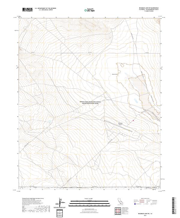 Deadman Lake SW topographic map thumbnail