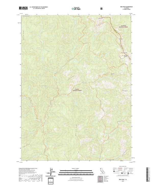 Dees Peak 2022 topographic map thumbnail