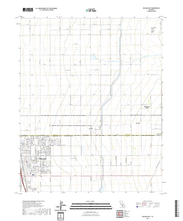 Delano East topographic map thumbnail