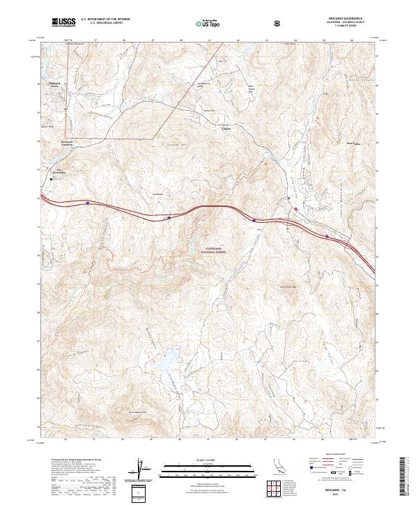 Descanso topographic map thumbnail
