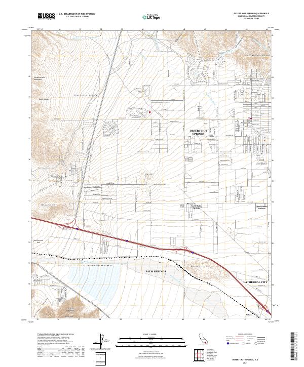 Desert Hot Springs topographic map thumbnail