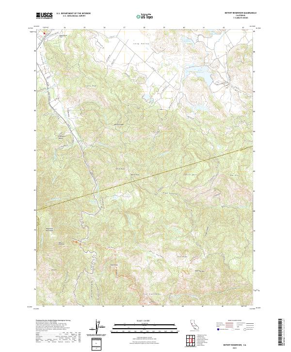 Detert Reservoir topographic map thumbnail